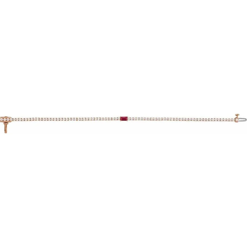 Les Petites Pierres №1, Ruby & Diamond Tennis Bracelet