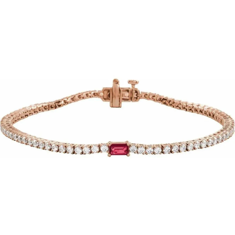 Les Petites Pierres №1, Ruby & Diamond Tennis Bracelet