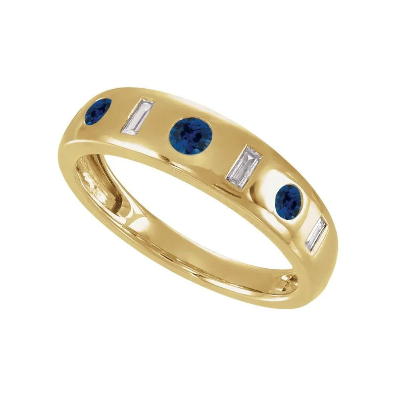 Azur du Marais, Lab-Grown Blue Sapphire & Diamond Ring