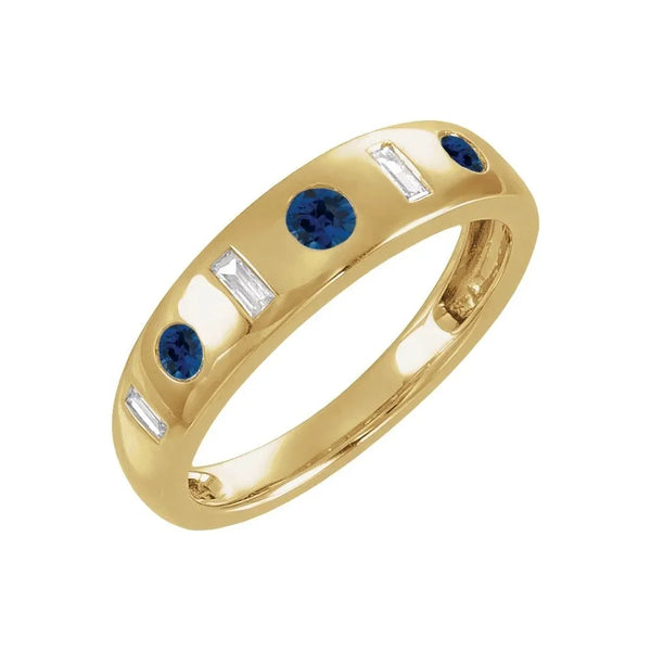 Azur du Marais, Lab-Grown Blue Sapphire & Diamond Ring