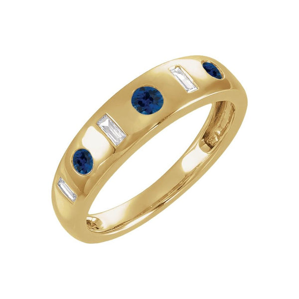 Azur du Marais, Lab-Grown Blue Sapphire & Diamond Ring