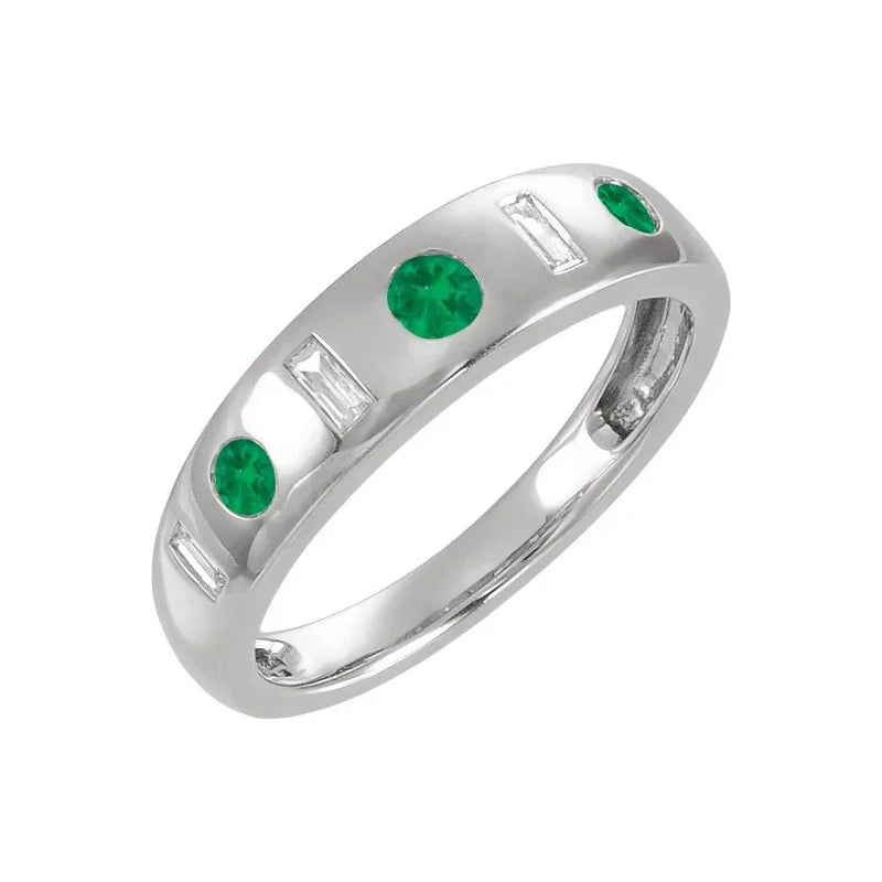 Reflet de l'Île Saint-Louis, Emerald & Diamond Ring