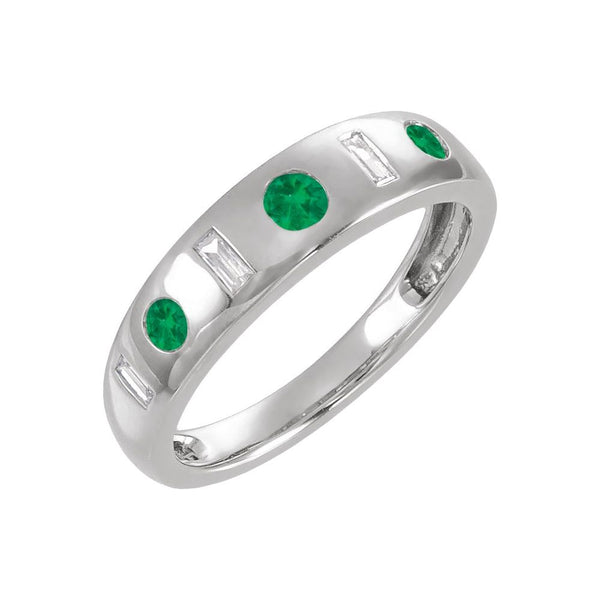 Reflet de l'Île Saint-Louis, Emerald & Diamond Ring