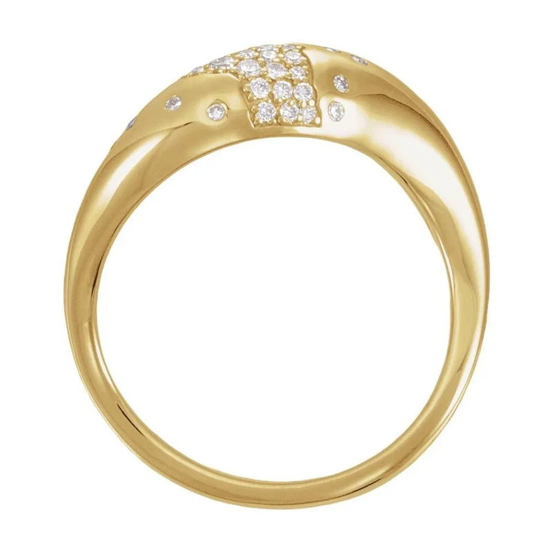 Reflet de Montmartre, Gold Diamond Scattered Pave Ring