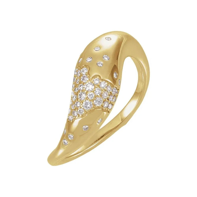 Reflet de Montmartre, Gold Diamond Scattered Pave Ring