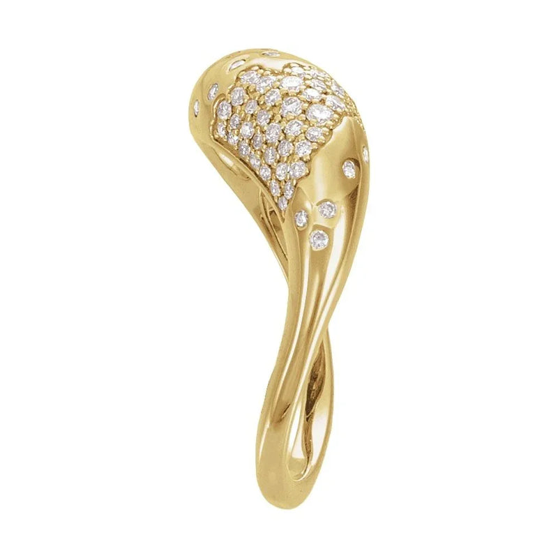 Reflet de Montmartre, Gold Diamond Scattered Pave Ring