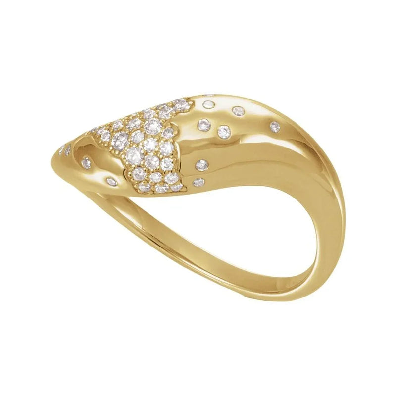 Reflet de Montmartre, Gold Diamond Scattered Pave Ring