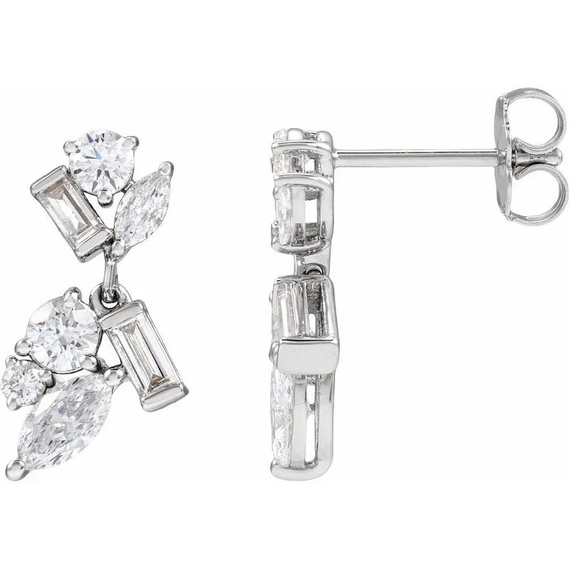 Cascade de Lumière, Lab-Grown Diamond Dangle Earrings