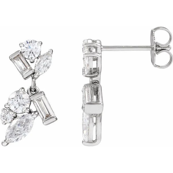 Cascade de Lumière, Lab-Grown Diamond Dangle Earrings