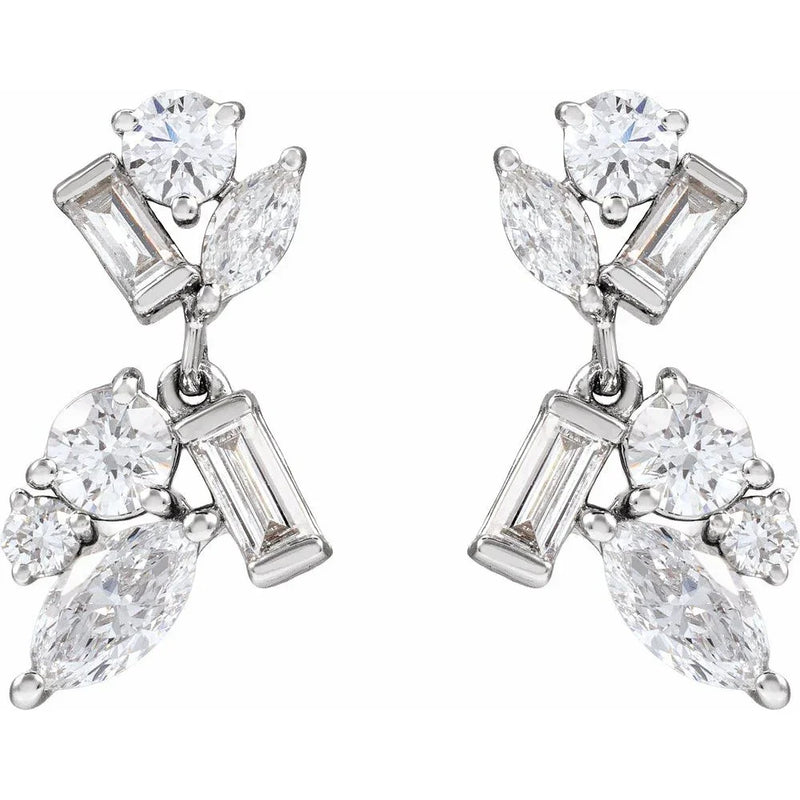 Cascade de Lumière, Lab-Grown Diamond Dangle Earrings