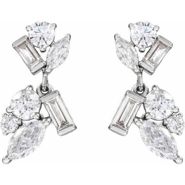 Cascade de Lumière, Lab-Grown Diamond Dangle Earrings