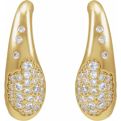 Éclat de Montmartre, Rose Gold Diamond Hoop Earrings