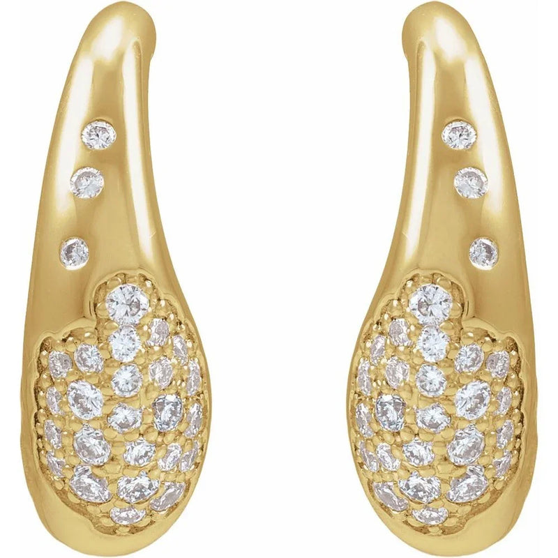 Éclat de Montmartre, Rose Gold Diamond Hoop Earrings