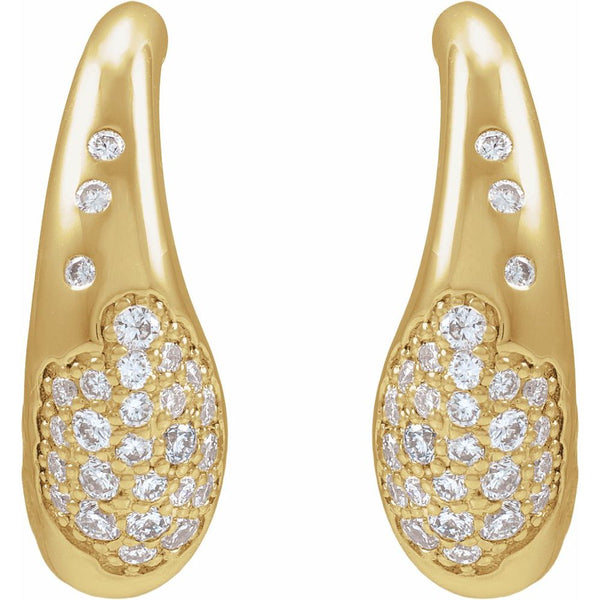 Éclat de Montmartre, Rose Gold Diamond Hoop Earrings