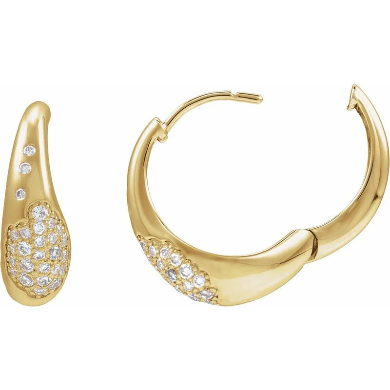 Éclat de Montmartre, Rose Gold Diamond Hoop Earrings