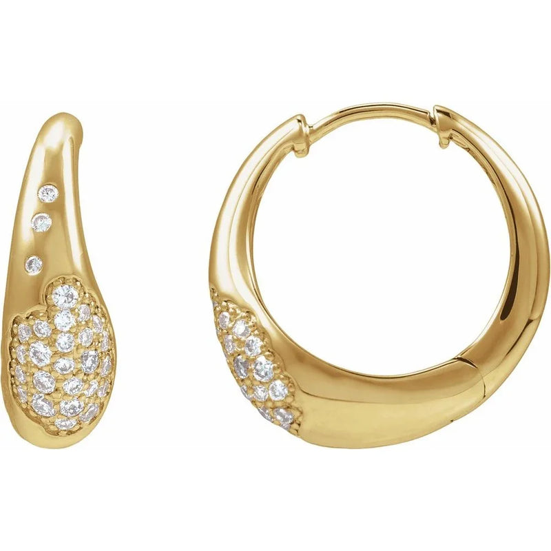Éclat de Montmartre, Rose Gold Diamond Hoop Earrings