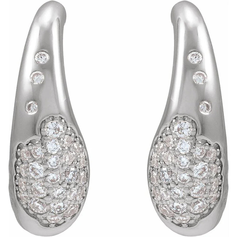 Éclat de Montmartre, Rose Gold Diamond Hoop Earrings
