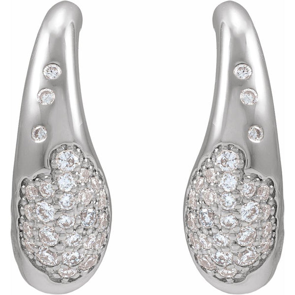 Éclat de Montmartre, Rose Gold Diamond Hoop Earrings