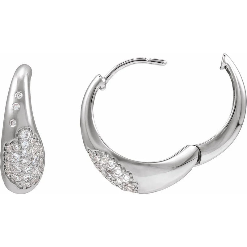 Éclat de Montmartre, Rose Gold Diamond Hoop Earrings