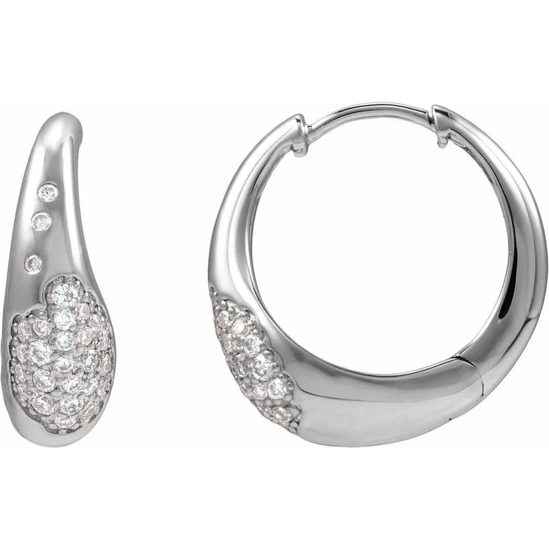 Éclat de Montmartre, Rose Gold Diamond Hoop Earrings