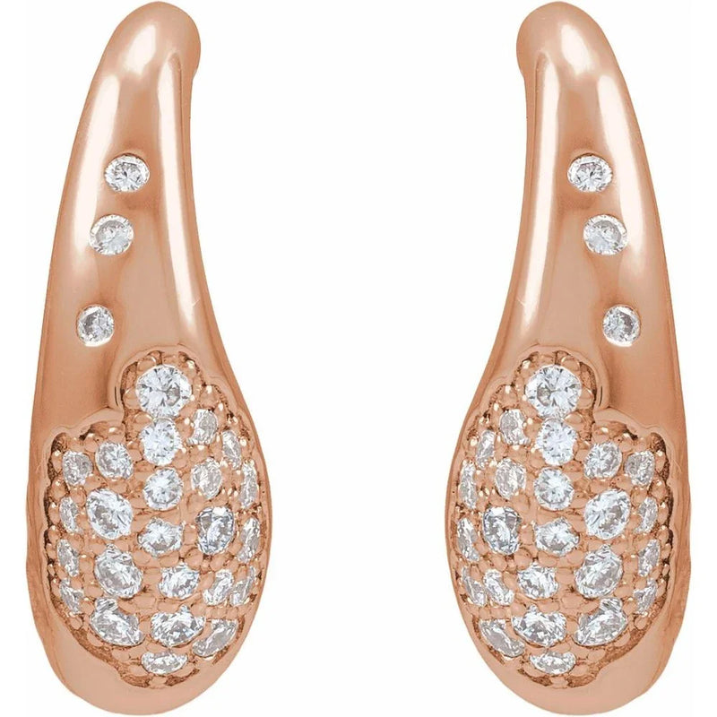 Éclat de Montmartre, Rose Gold Diamond Hoop Earrings