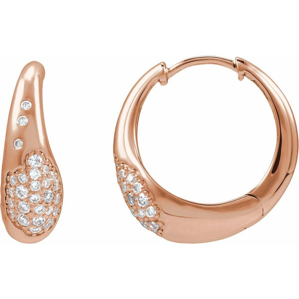 Éclat de Montmartre, Rose Gold Diamond Hoop Earrings
