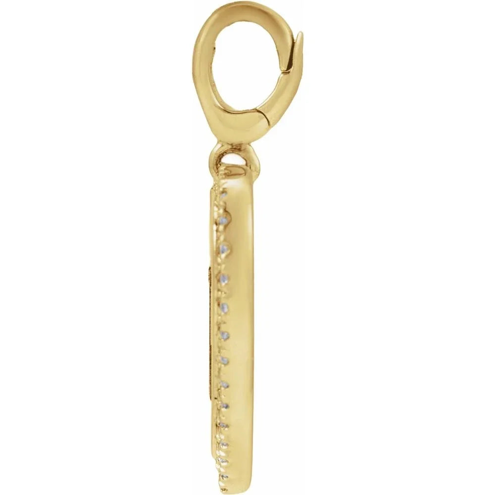 L'Amour de Versailles, 14K Gold Diamond Heart Pendant