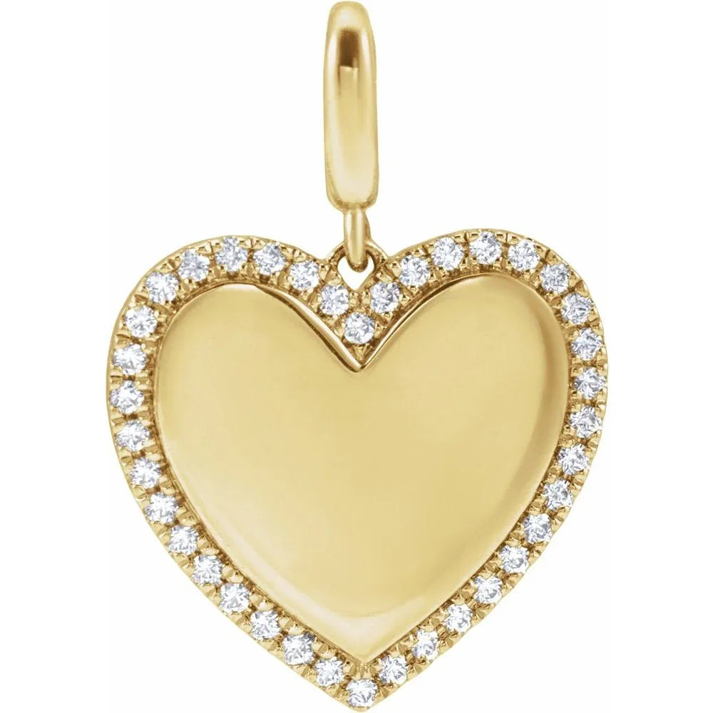 L'Amour de Versailles, 14K Gold Diamond Heart Pendant