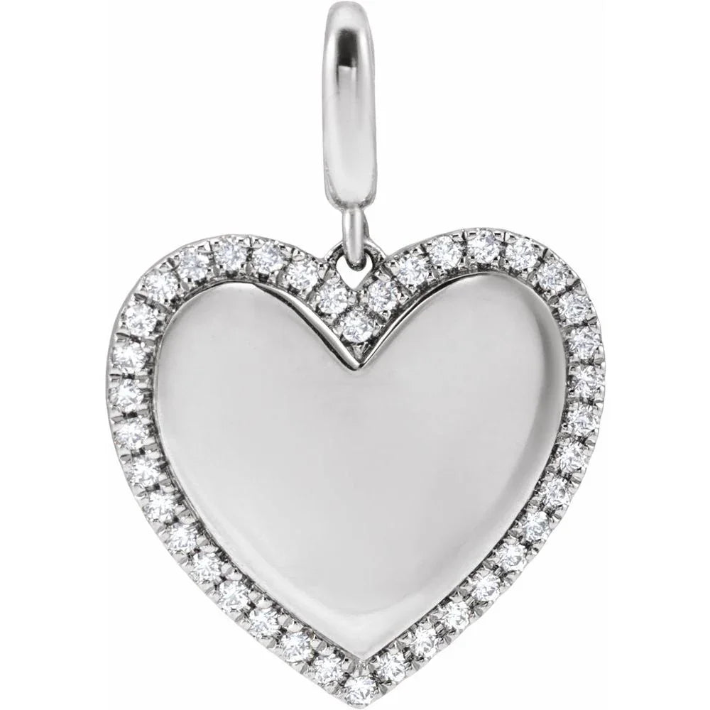 L'Amour de Versailles, 14K Gold Diamond Heart Pendant