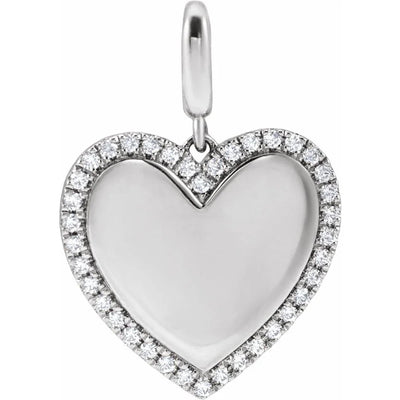 L'Amour de Versailles, 14K Gold Diamond Heart Pendant