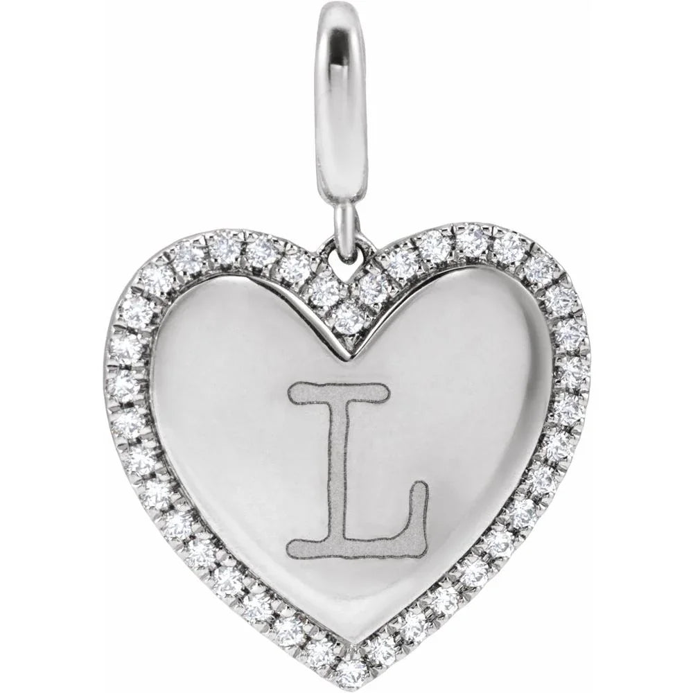 L'Amour de Versailles, 14K Gold Diamond Heart Pendant