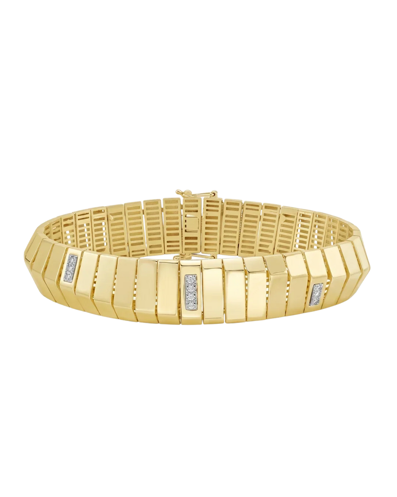 Lumière de Montmartre, Gold Diamond Statement Bracelet