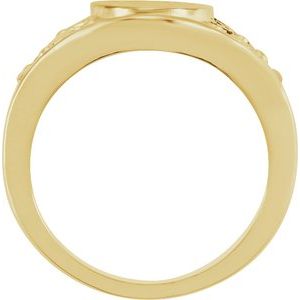 Oval Signet Ring Petite view 4