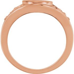 Oval Signet Ring Floral