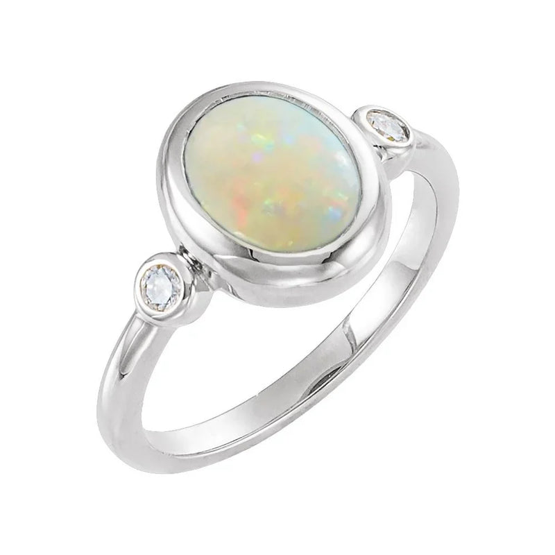 Rosée de Montmartre, Ethiopian Opal & Diamond Ring