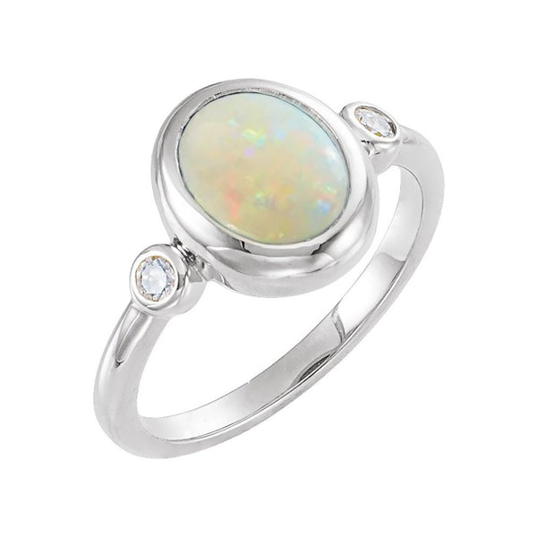 Rosée de Montmartre, Ethiopian Opal & Diamond Ring