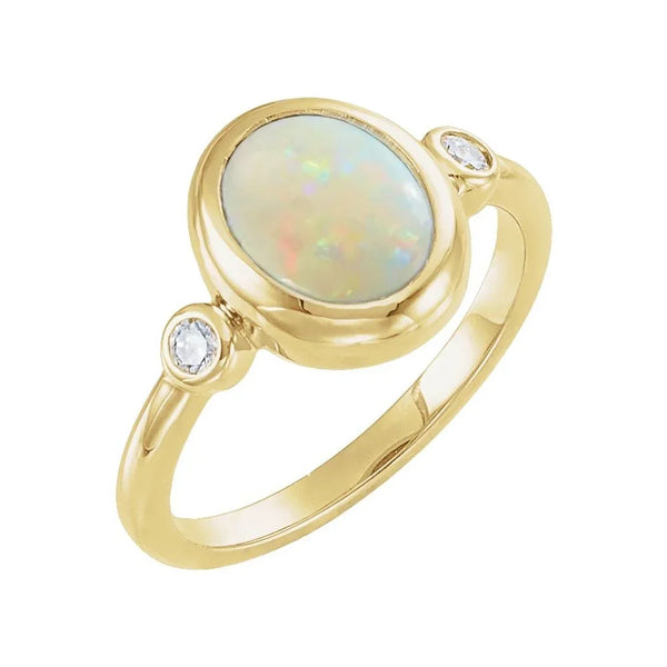 Rosée de Montmartre, Ethiopian Opal & Diamond Ring