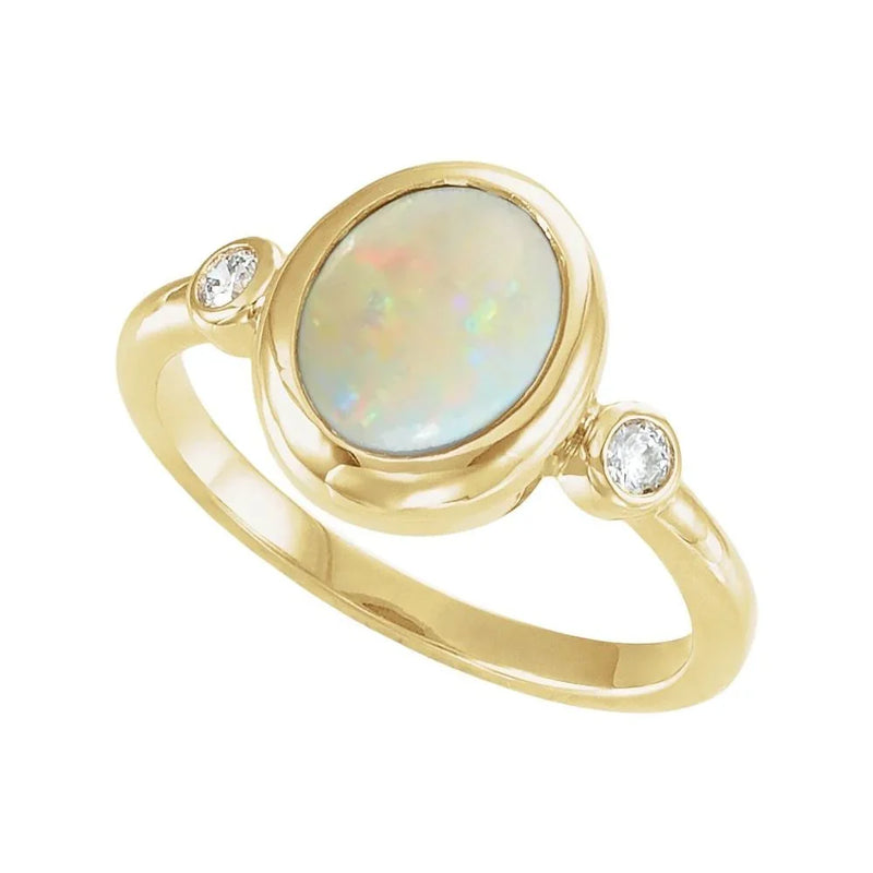 Rosée de Montmartre, Ethiopian Opal & Diamond Ring