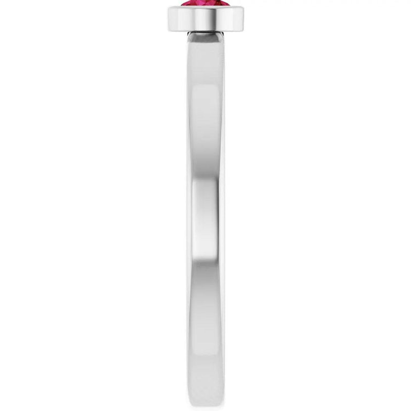Velours de la Seine, Ruby Bezel Solitaire Kids Ring