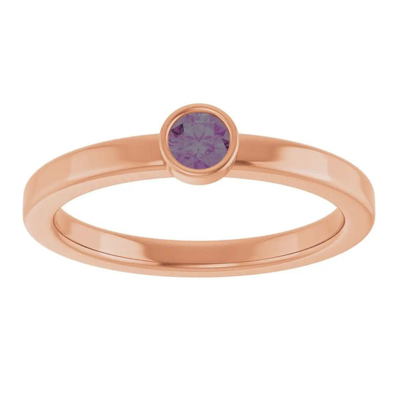 Velours de la Seine,  Natural Alexandrite Bezel Solitaire Kids Ring