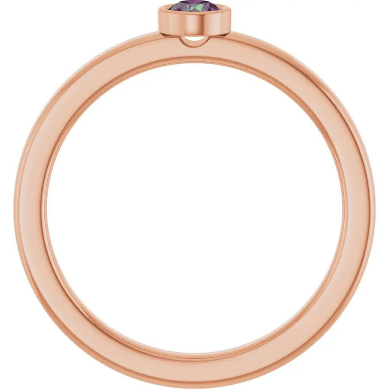 Velours de la Seine,  Natural Alexandrite Bezel Solitaire Kids Ring