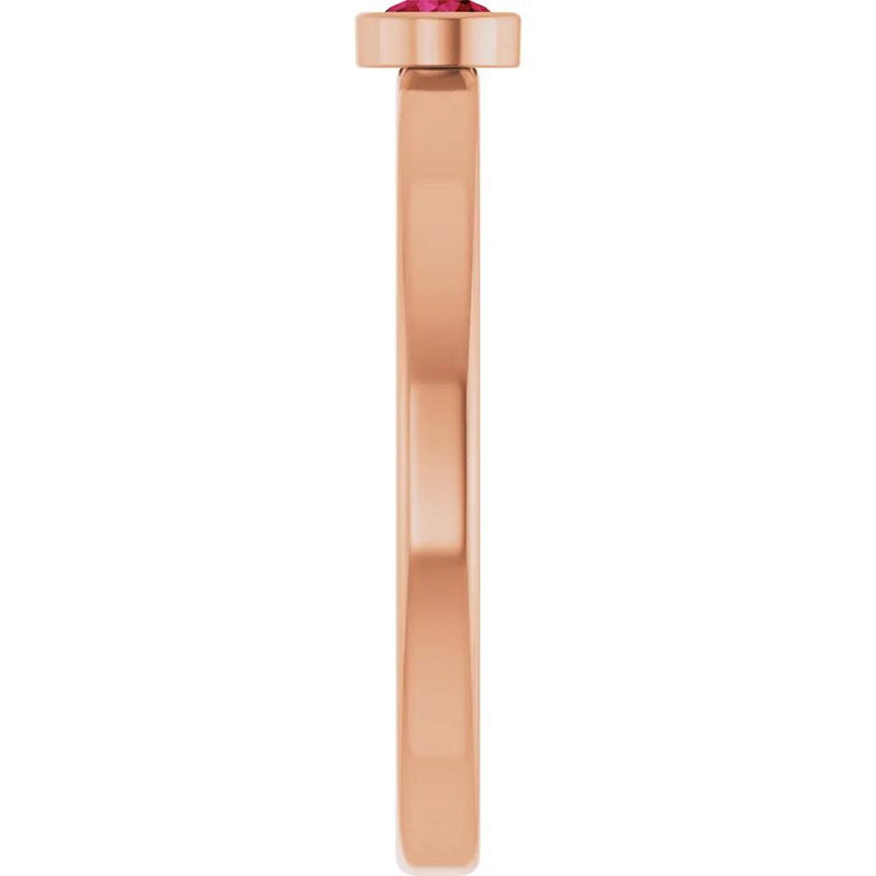 Velours de la Seine, Ruby Bezel Solitaire Kids Ring