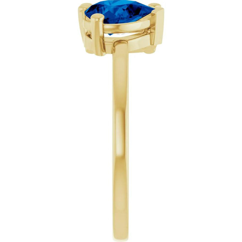 Les Amoureux de Paris, Diamond & Blue Sapphire Two-Stone Ring