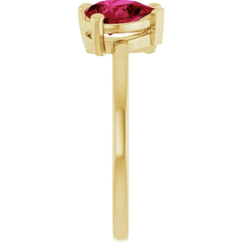 Les Amoureux de Paris, Diamond & Ruby Two-Stone Ring