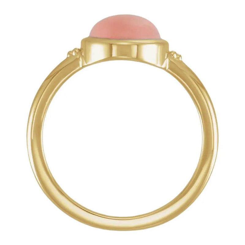 Natural Pink Opal Ring