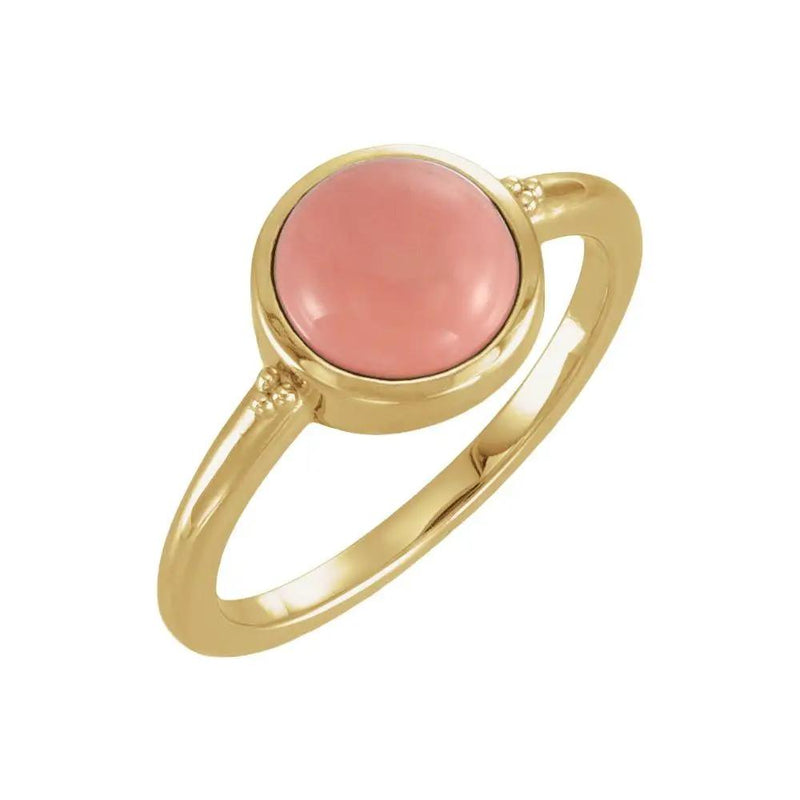 Natural Pink Opal Ring