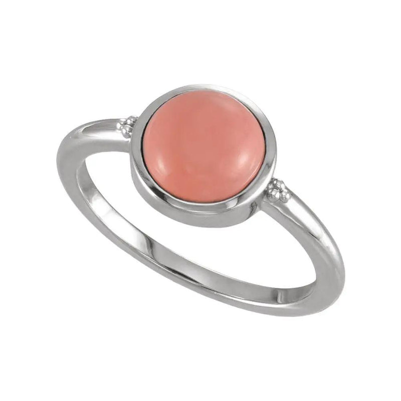Natural Pink Opal Ring