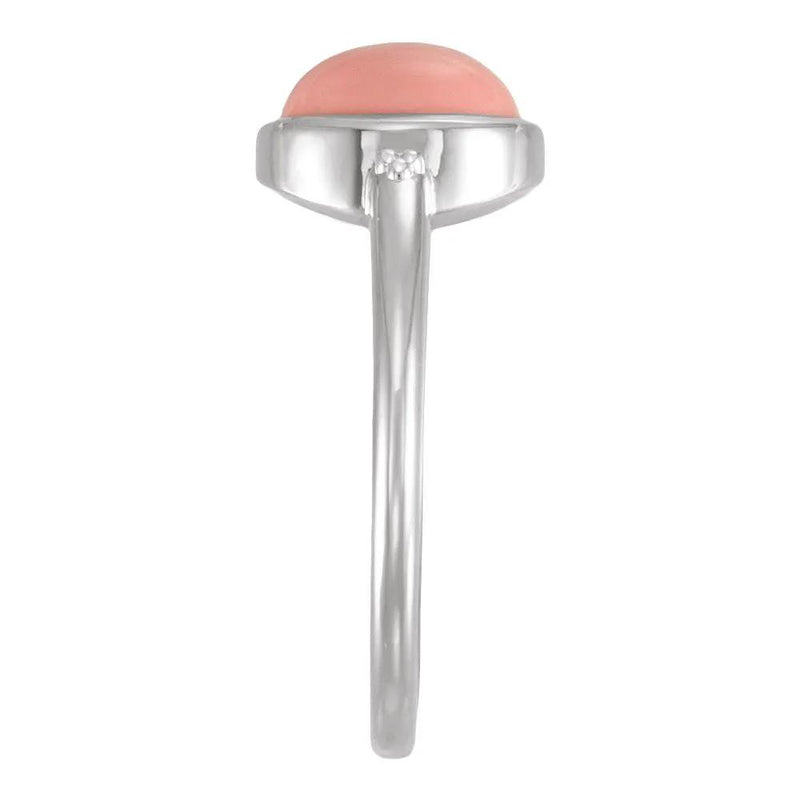 Natural Pink Opal Ring