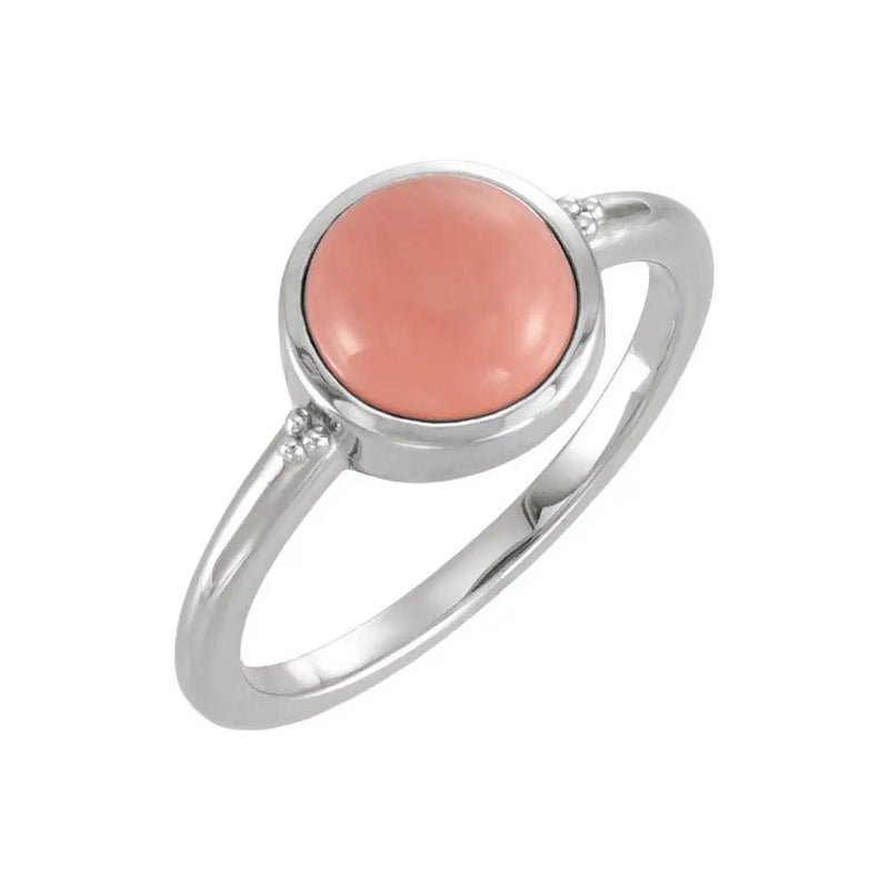 Natural Pink Opal Ring