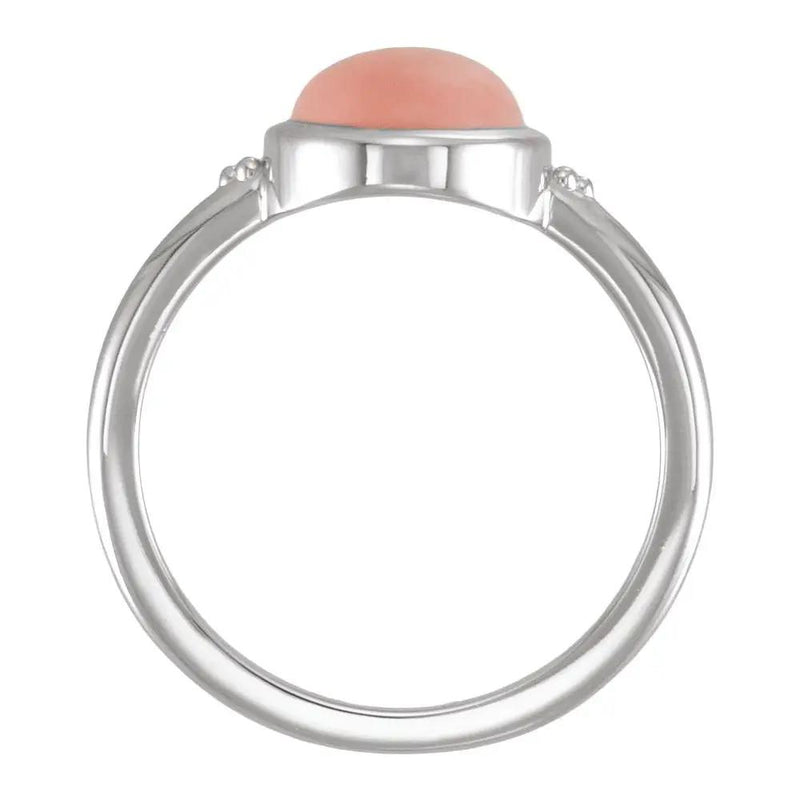 Natural Pink Opal Ring